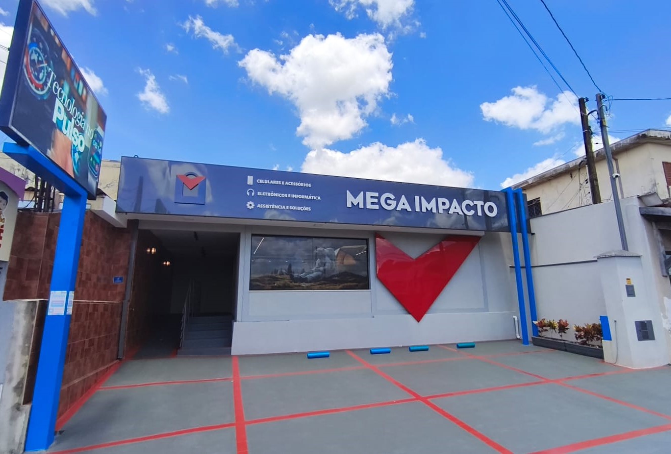 Fachada da Mega Impacto na Av. Presidente Vargas